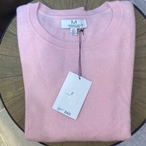 Magaschoni Cashmere Sweater, small size, powdery pastel pink
